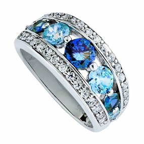 Ice Blue Martini Ring