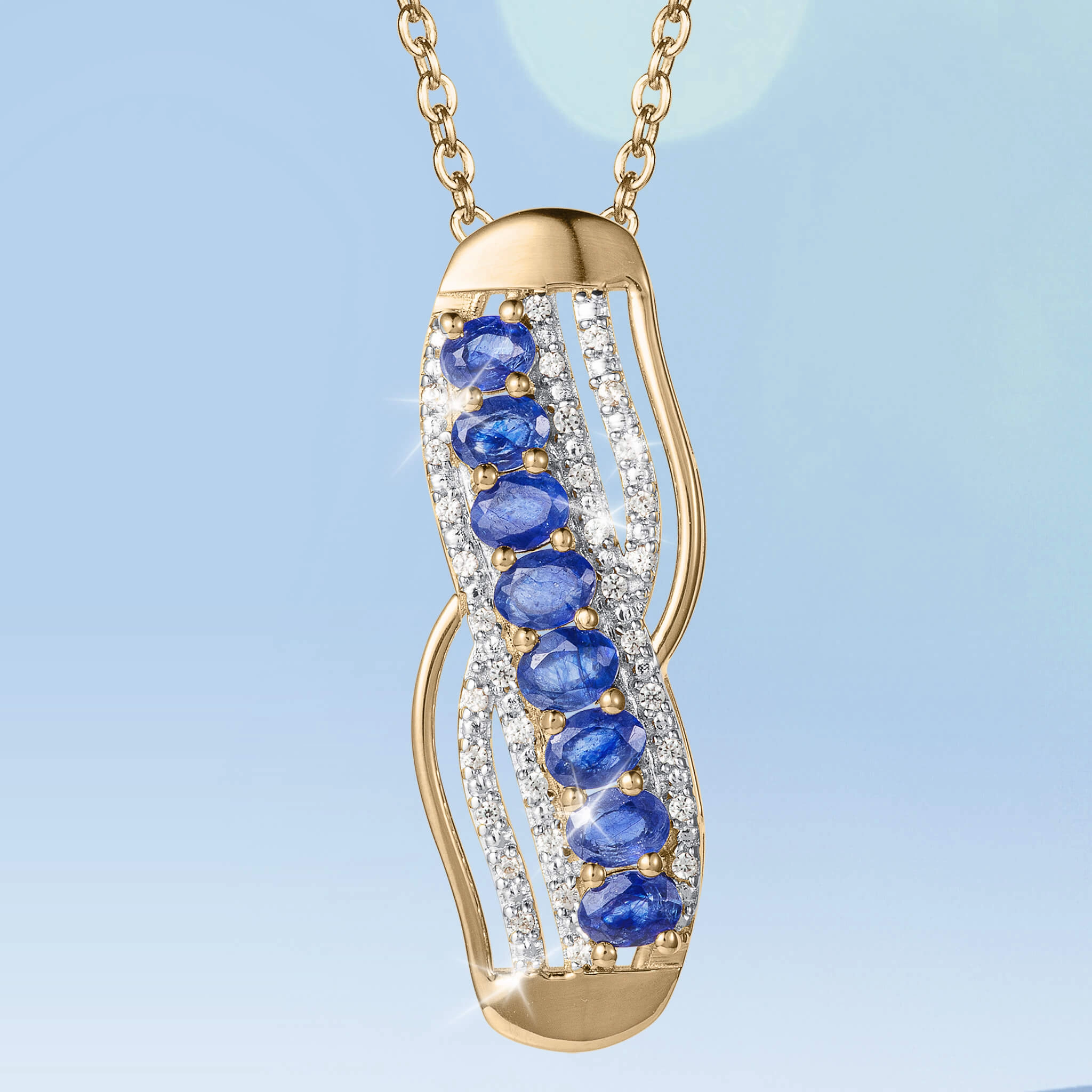 Infinity Sapphire Pendant