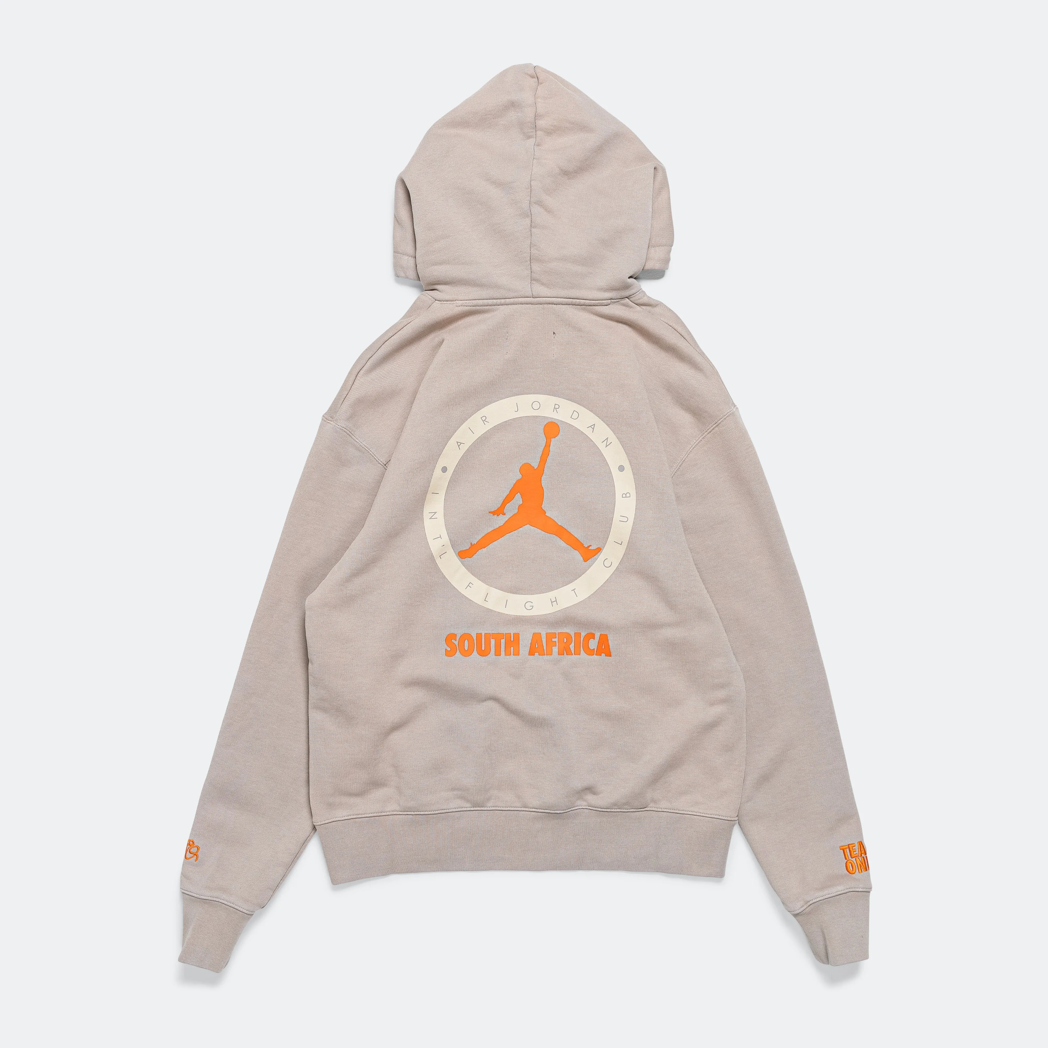 International Flight Club Hoodie × Shelflife - Enigma Stone/Total Orange Jordan Clothing