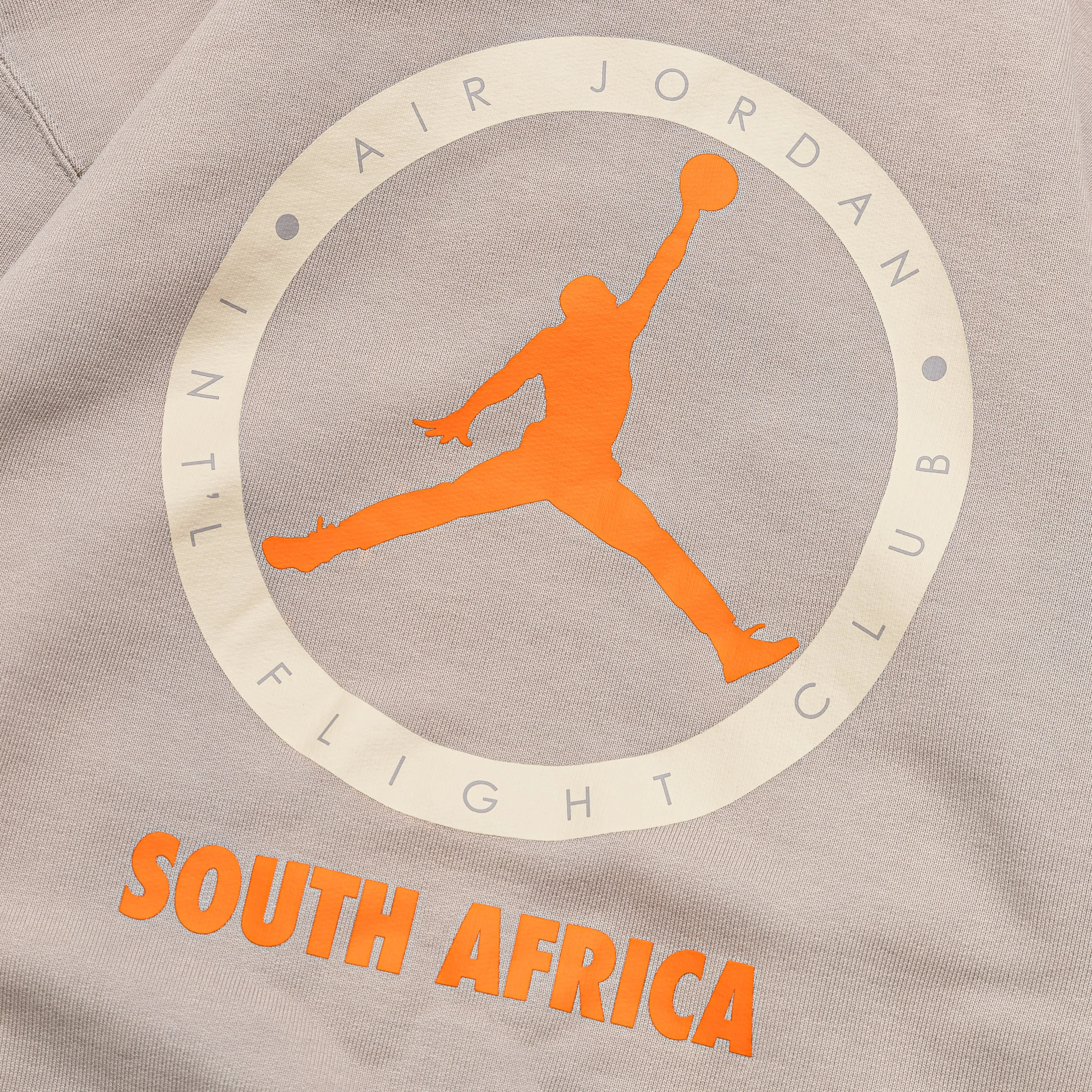 International Flight Club Hoodie × Shelflife - Enigma Stone/Total Orange Jordan Clothing