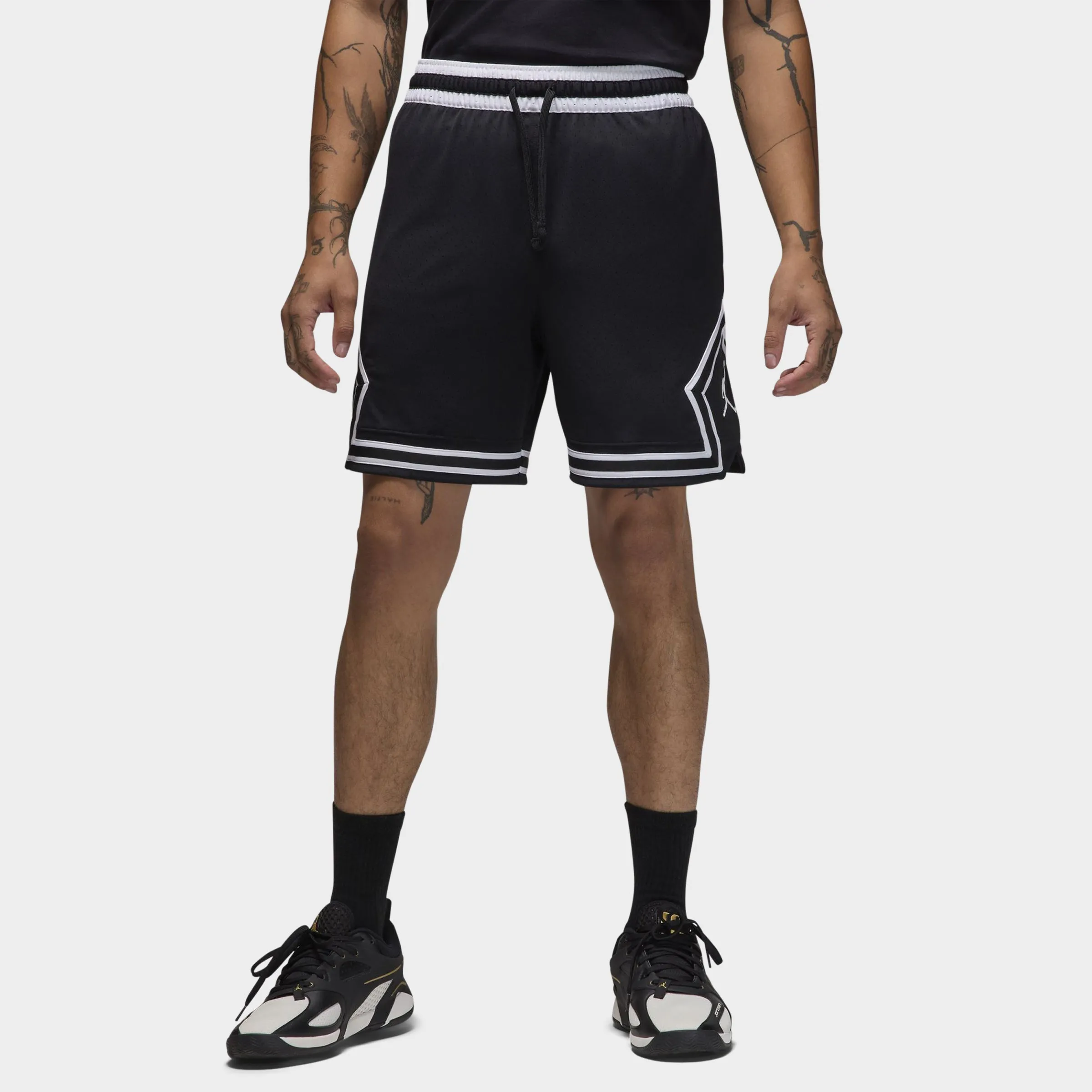 Jordan Jordan Dri-FIT Mesh Diamond Shorts Black / White - White