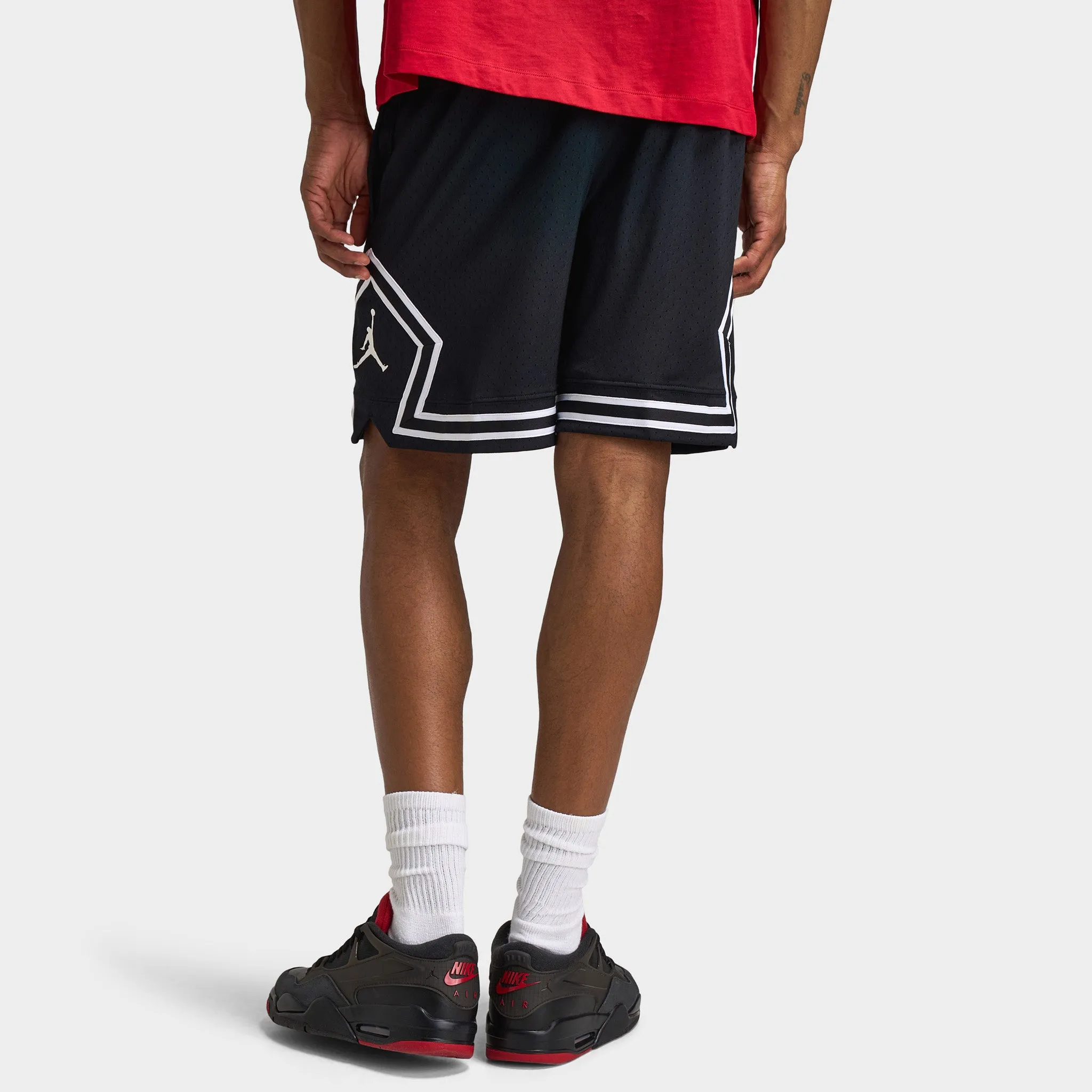Jordan Jordan Dri-FIT Mesh Diamond Shorts Black / White - White