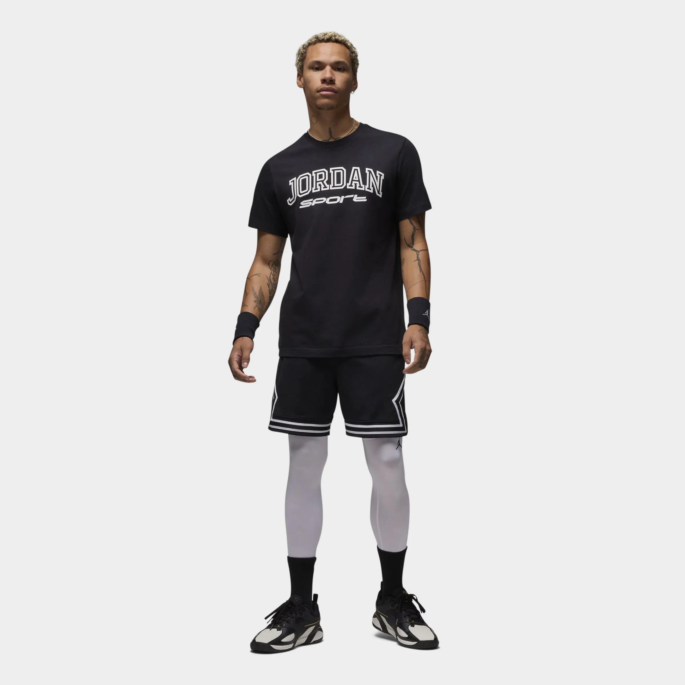 Jordan Jordan Dri-FIT Mesh Diamond Shorts Black / White - White