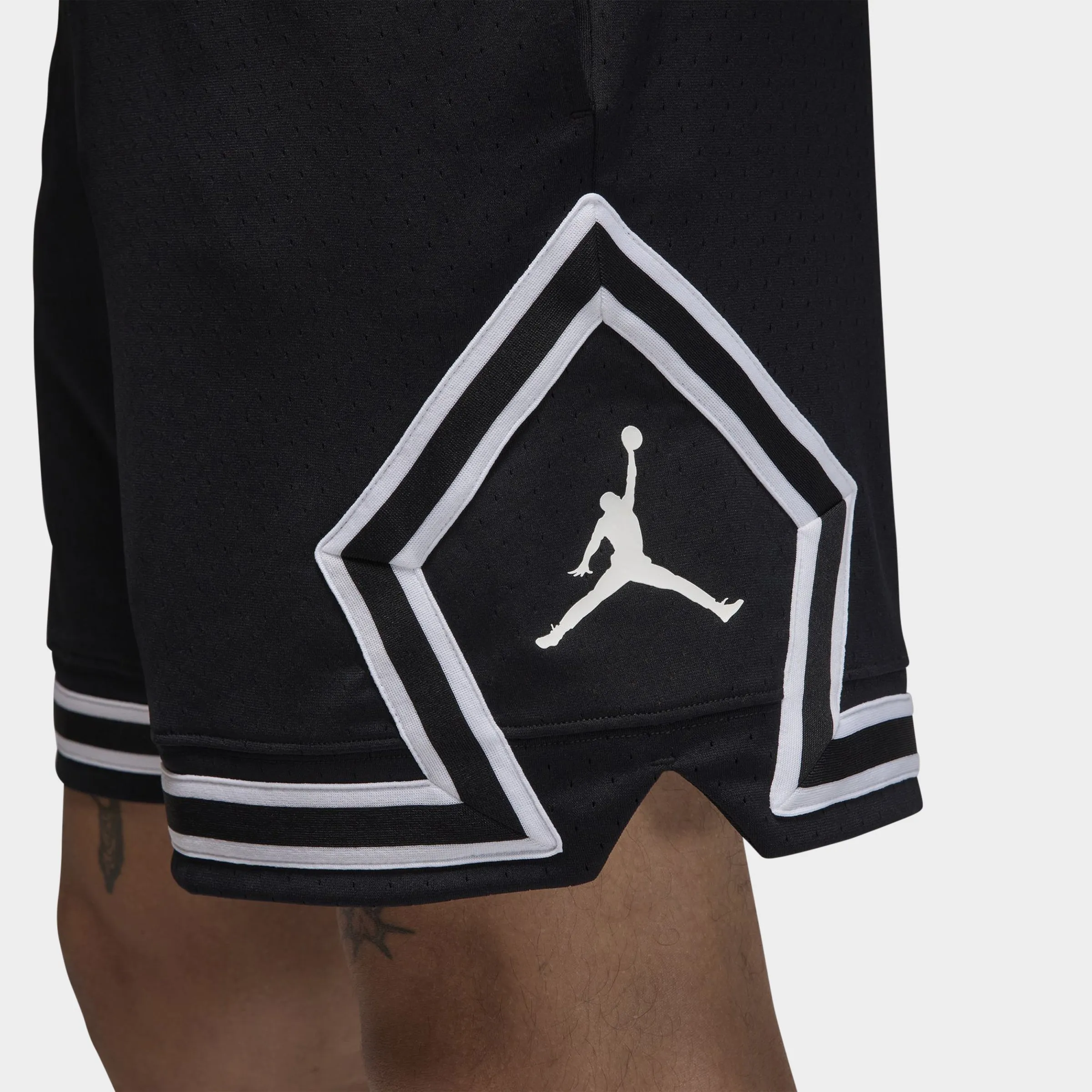 Jordan Jordan Dri-FIT Mesh Diamond Shorts Black / White - White