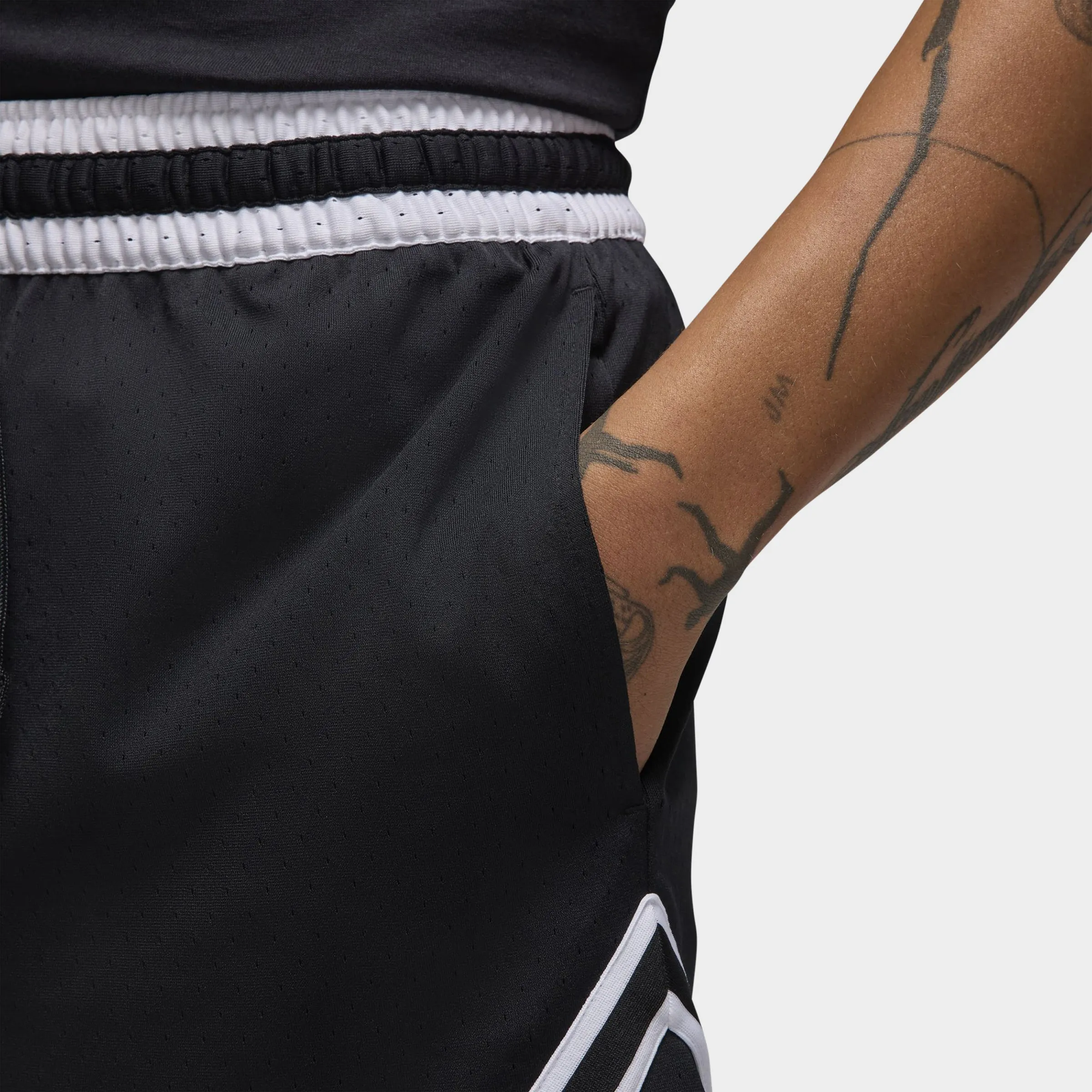 Jordan Jordan Dri-FIT Mesh Diamond Shorts Black / White - White