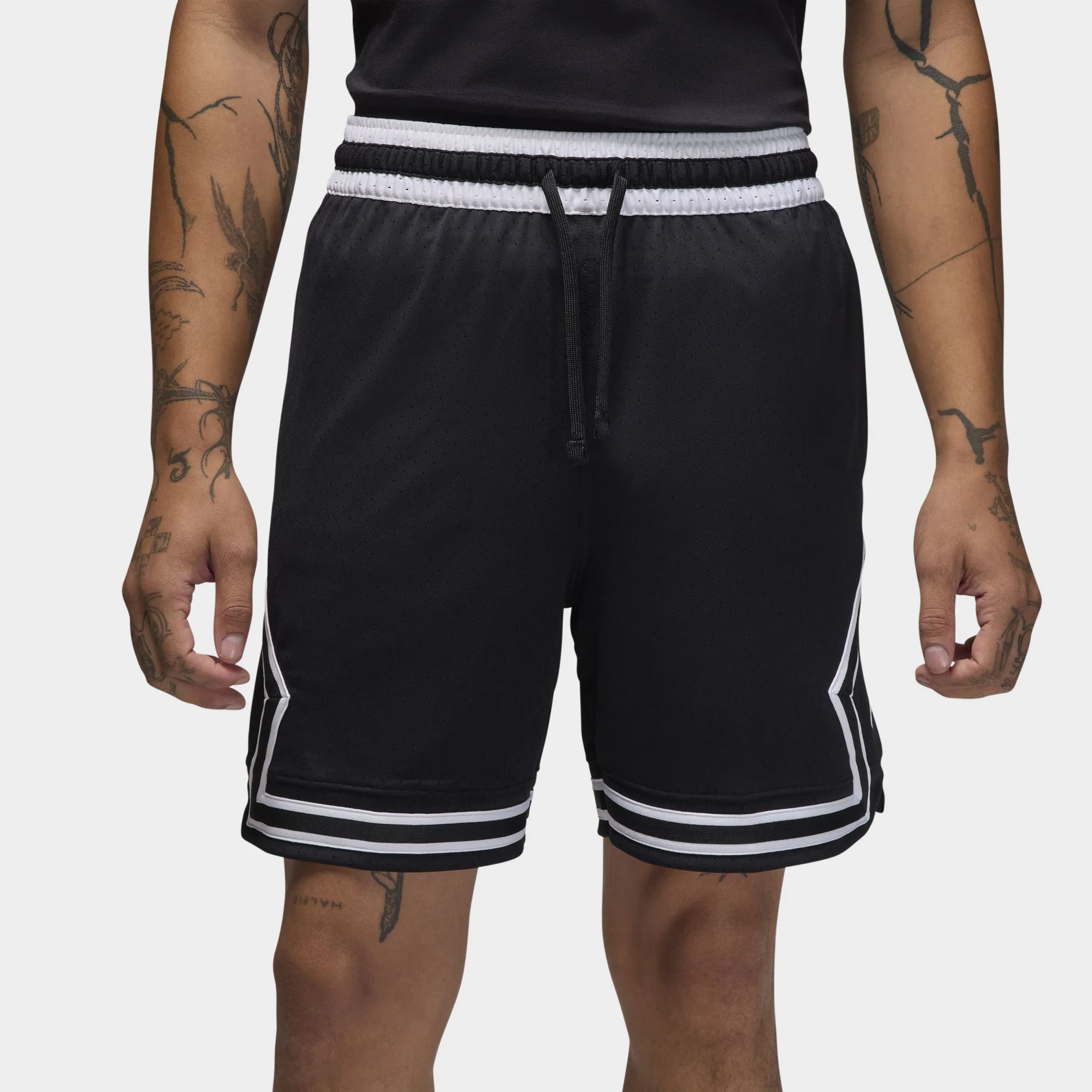 Jordan Jordan Dri-FIT Mesh Diamond Shorts Black / White - White