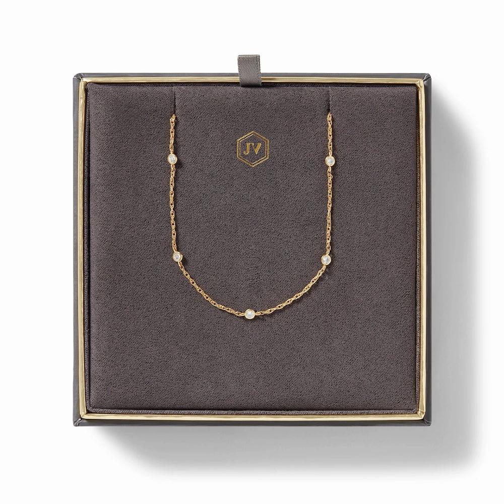 Julie Vos Celeste Delicate Station Necklace