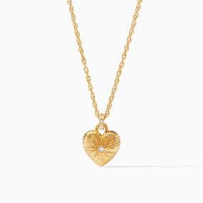 Julie Vos Esme Heart Solitaire Necklace