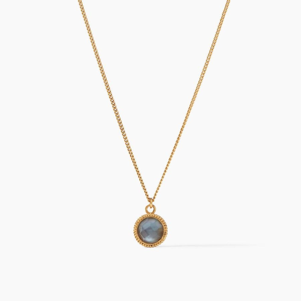 Julie Vos Fleur-de-Lis Solitaire Necklace