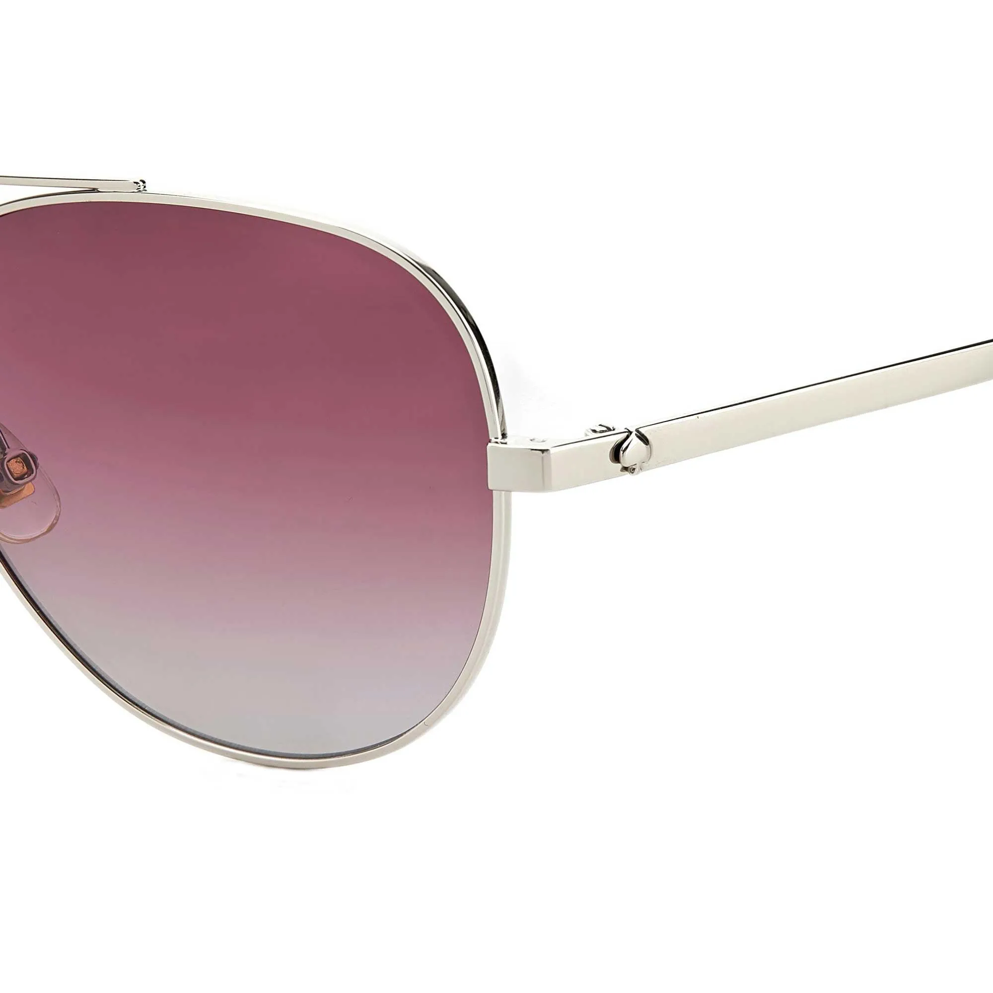 Kate Spade Women's Sunglasses - Silver Frame Burgundy Grad Lens | AVALINE2/S 0YB7 Kate Spade Sunglasses