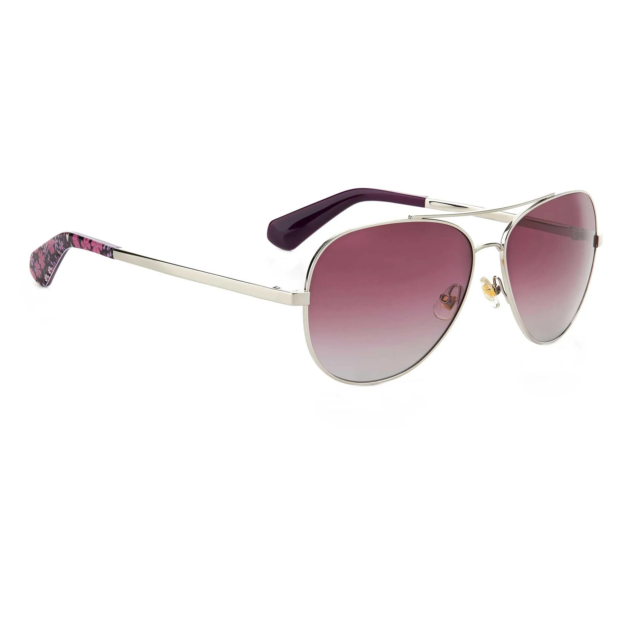 Kate Spade Women's Sunglasses - Silver Frame Burgundy Grad Lens | AVALINE2/S 0YB7 Kate Spade Sunglasses