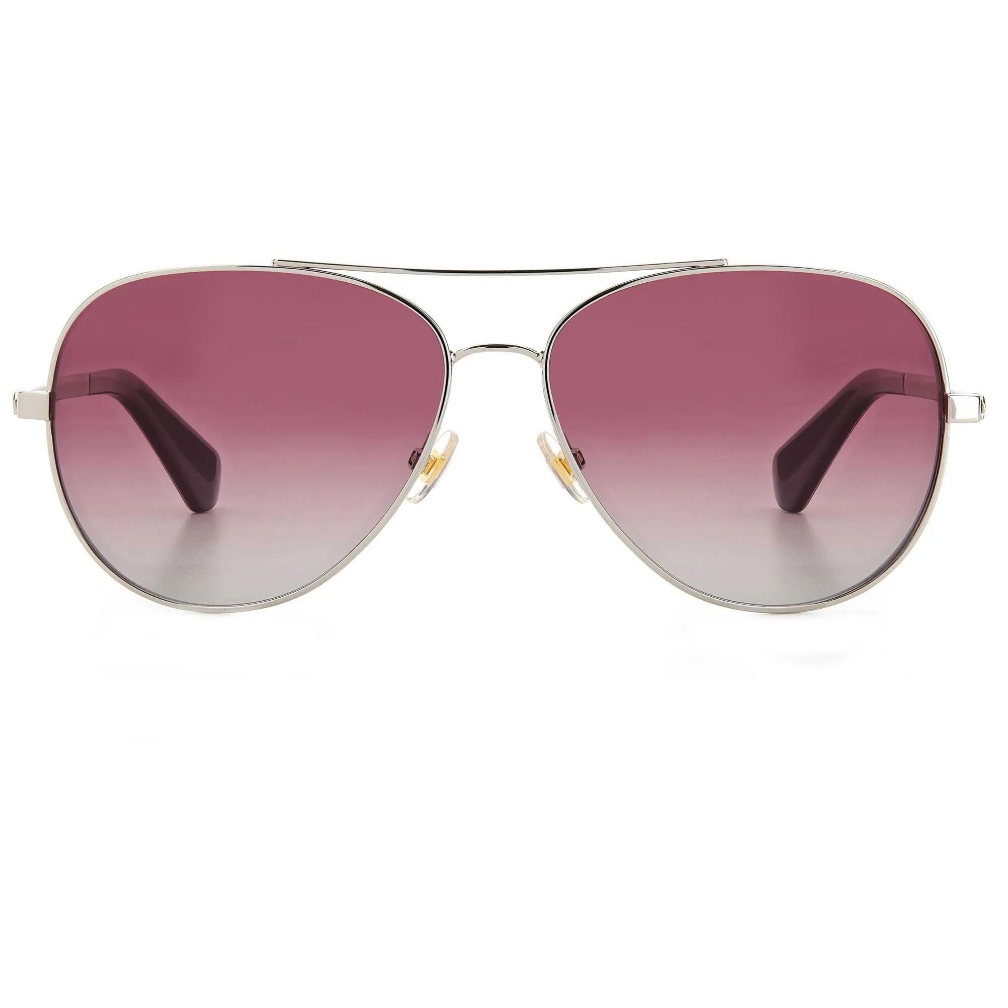 Kate Spade Women's Sunglasses - Silver Frame Burgundy Grad Lens | AVALINE2/S 0YB7 Kate Spade Sunglasses