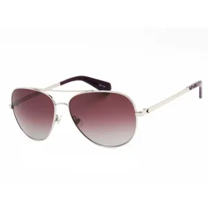 Kate Spade Women's Sunglasses - Silver Frame Burgundy Grad Lens | AVALINE2/S 0YB7 Kate Spade Sunglasses