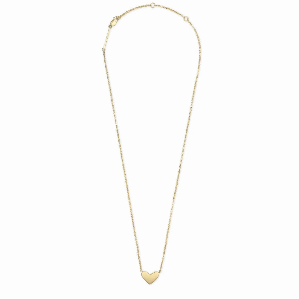 Kendra Scott Ari Heart Short Pendant Necklace in 18k Gold Vermeil