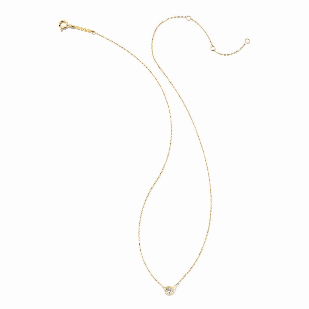 Kendra Scott Audrey 14k Gold Pendant Necklace in .25ct Diamond