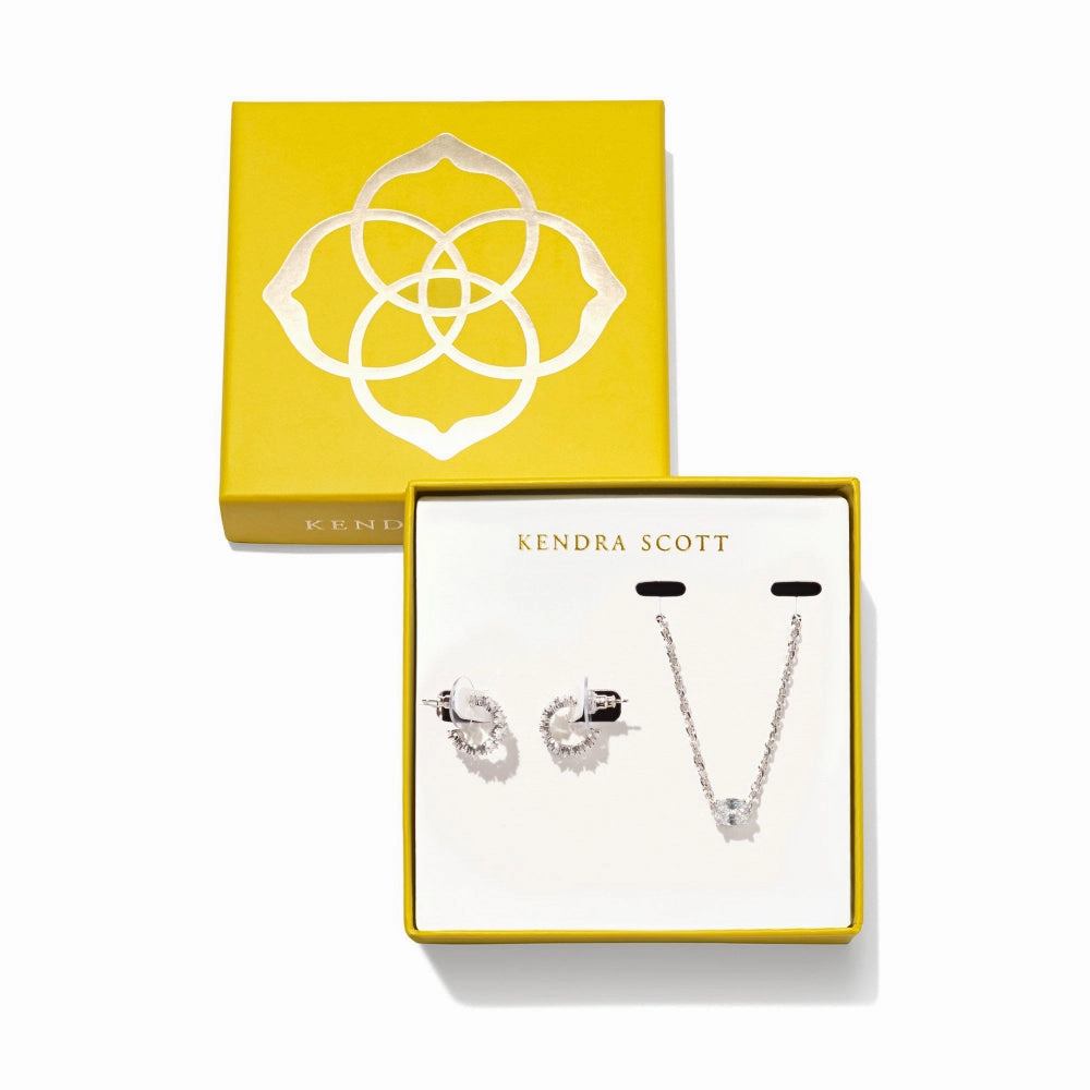 Kendra Scott Cailin Crystal Necklace and Earrings Gift Set