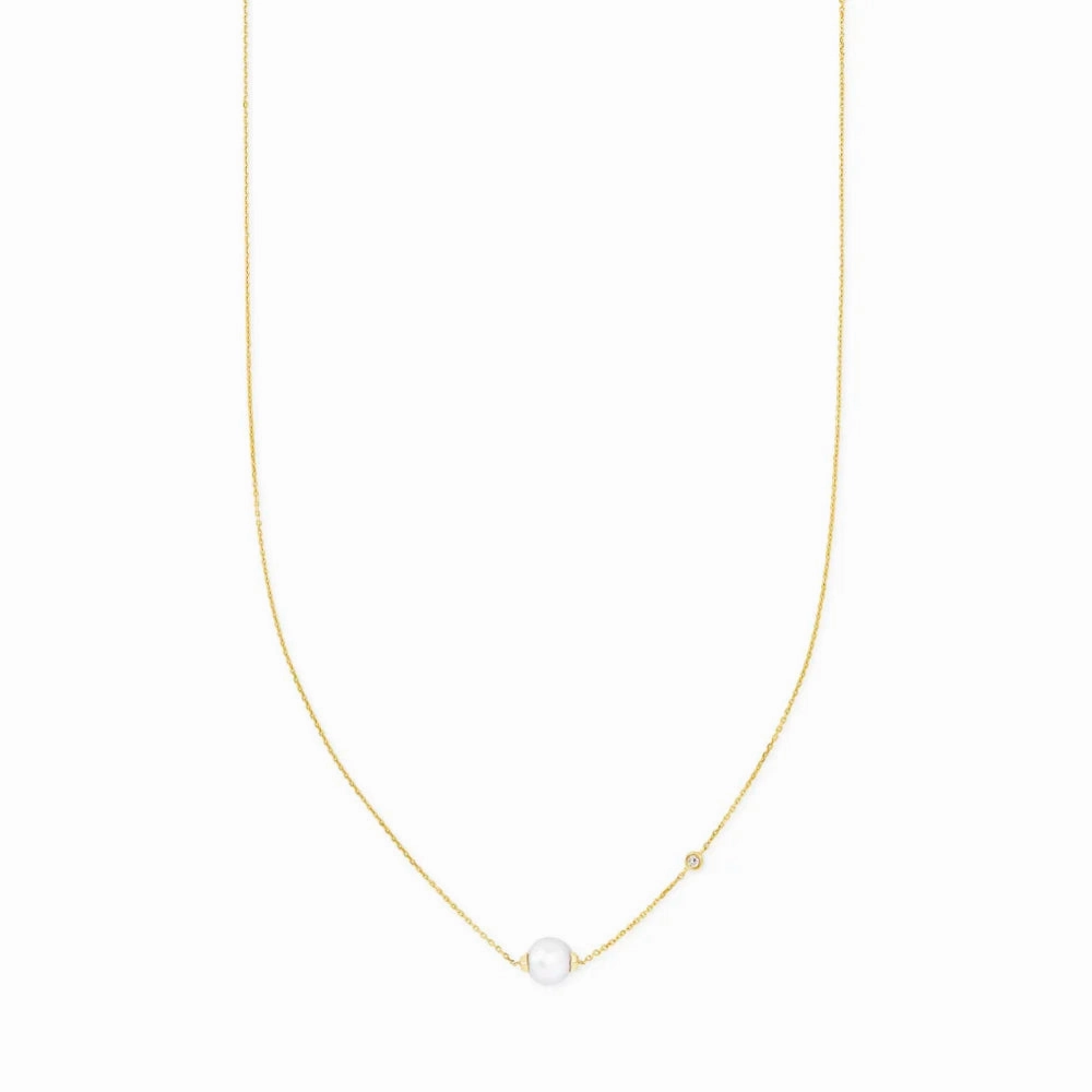 Kendra Scott Cathleen 14k Yellow Gold Pendant Necklace in Pearl