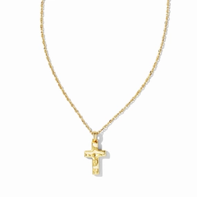 Kendra Scott Cross Pendant Necklace in Gold