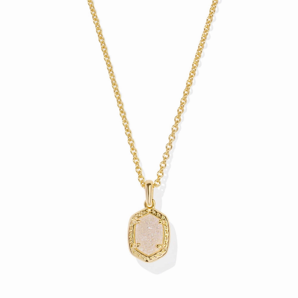 Kendra Scott Daphne Pave Frame Short Pendant Necklace