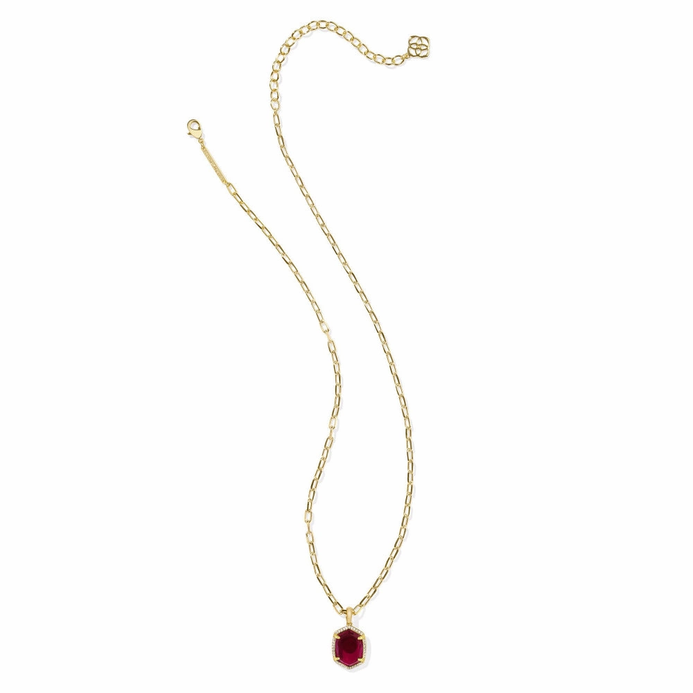 Kendra Scott Daphne Pave Frame Short Pendant Necklace