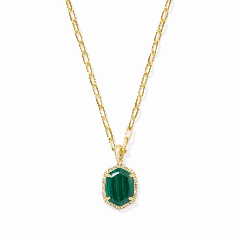 Kendra Scott Daphne Pave Frame Short Pendant Necklace