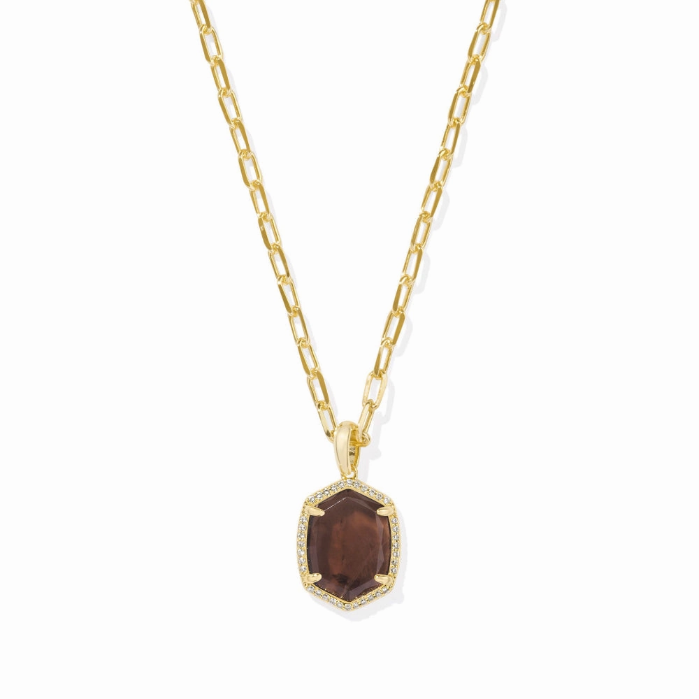 Kendra Scott Daphne Pave Frame Short Pendant Necklace