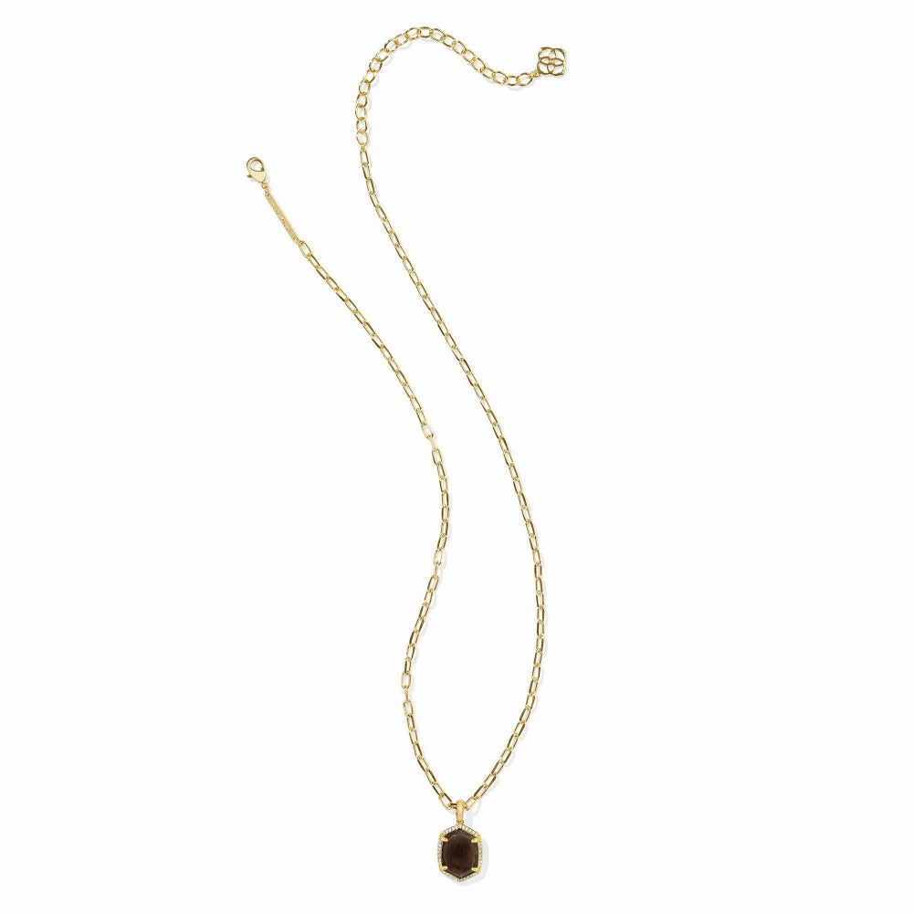 Kendra Scott Daphne Pave Frame Short Pendant Necklace