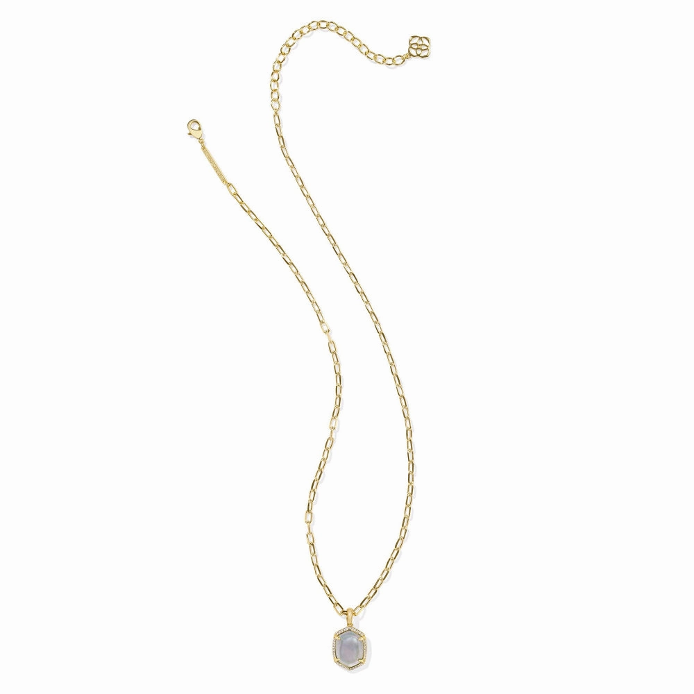 Kendra Scott Daphne Pave Frame Short Pendant Necklace