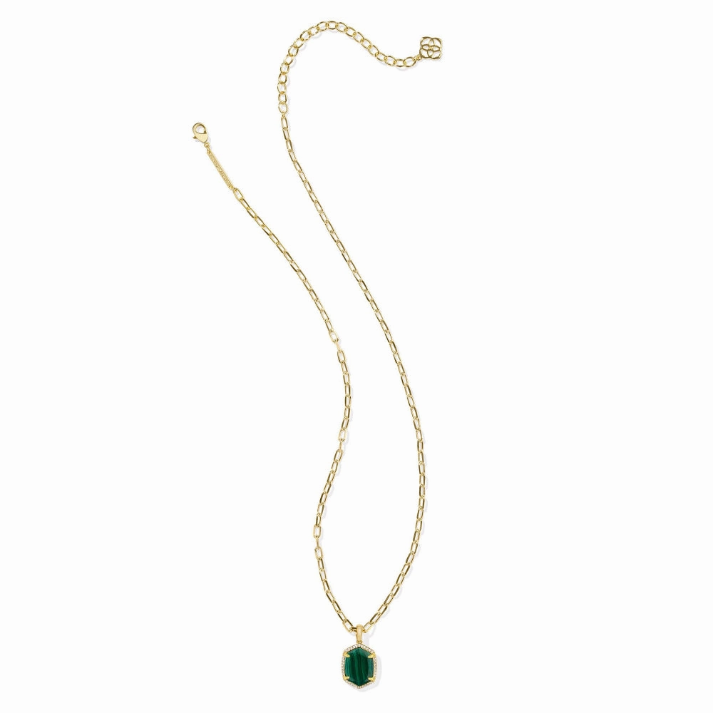 Kendra Scott Daphne Pave Frame Short Pendant Necklace
