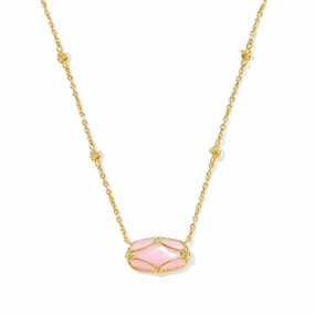 Kendra Scott Elisa Lattice Frame Short Pendant Necklace