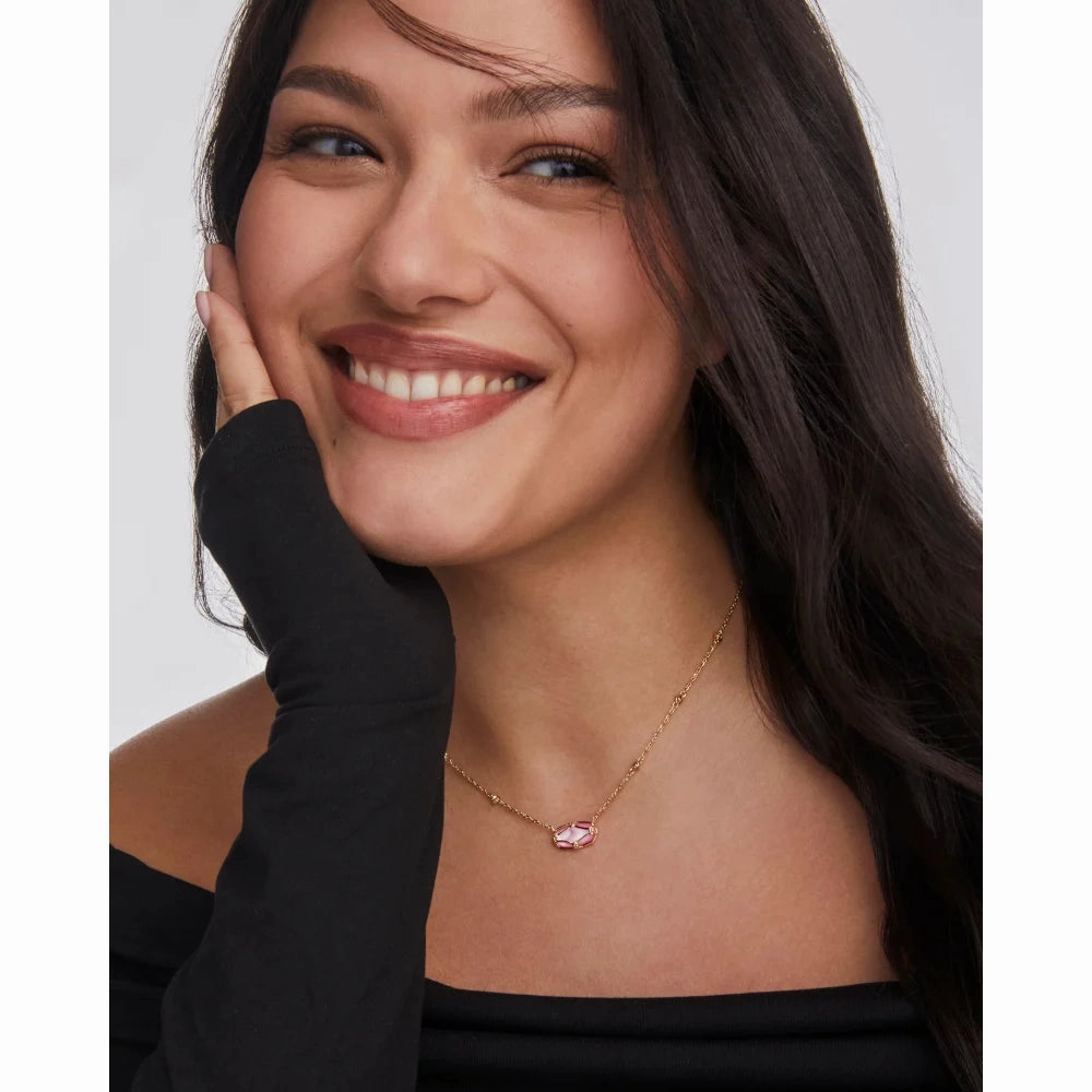 Kendra Scott Elisa Lattice Frame Short Pendant Necklace