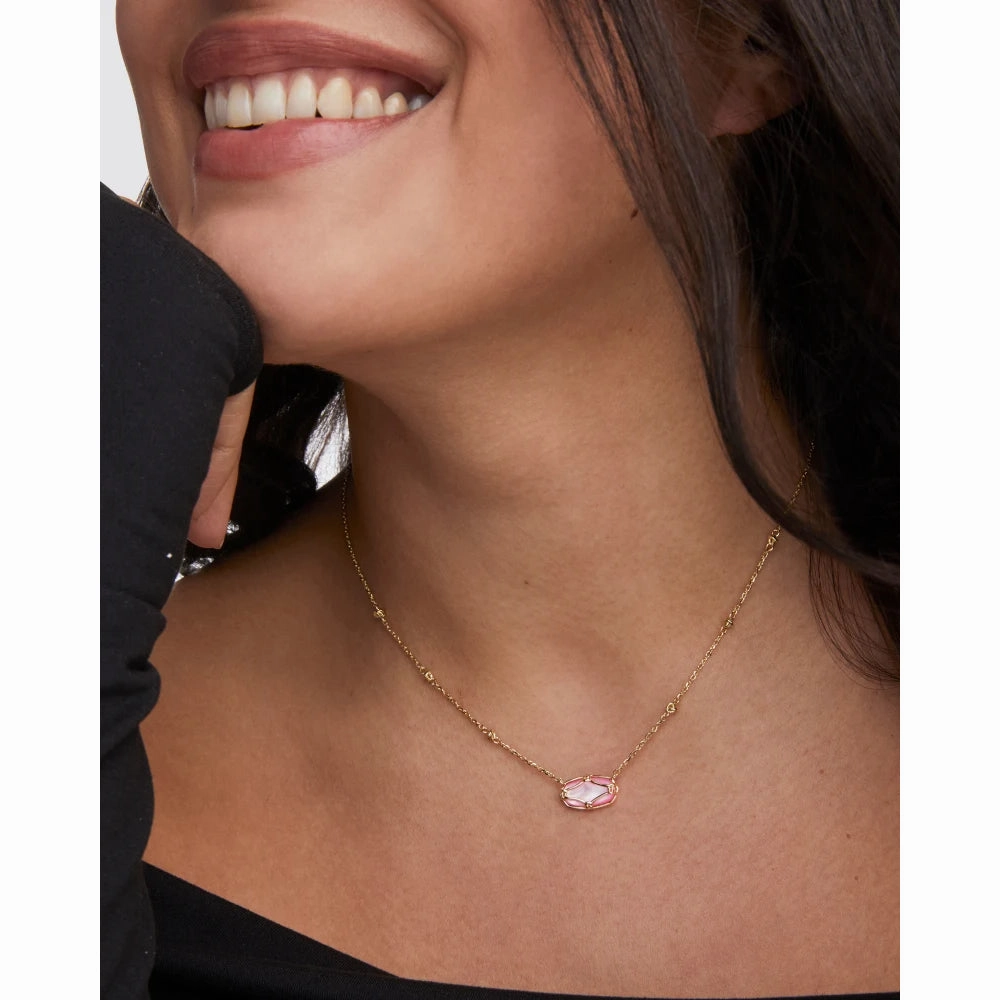 Kendra Scott Elisa Lattice Frame Short Pendant Necklace