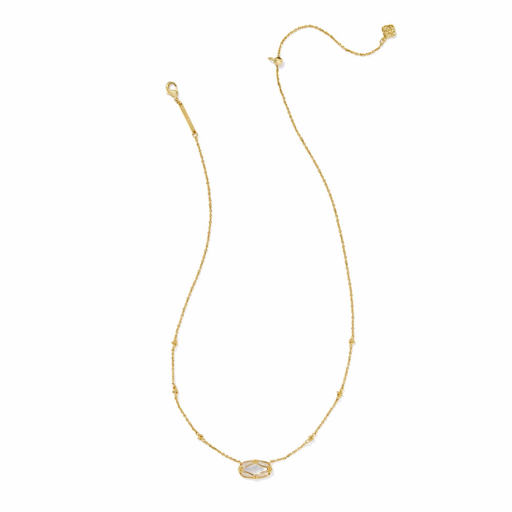 Kendra Scott Elisa Lattice Frame Short Pendant Necklace