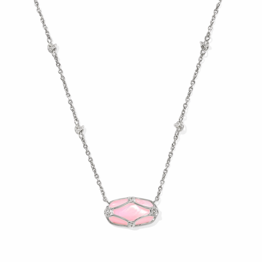 Kendra Scott Elisa Lattice Frame Short Pendant Necklace