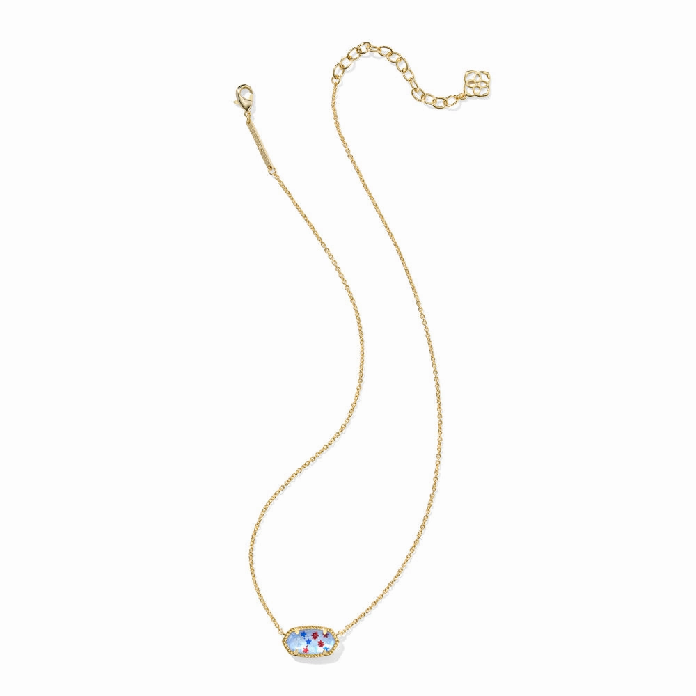 Kendra Scott Elisa Necklace - Red White & Blue Illusion