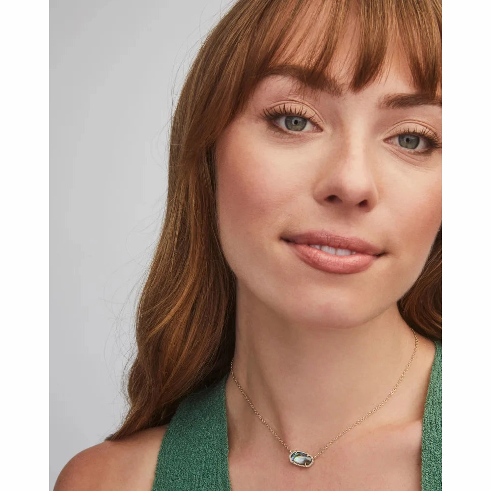 Kendra Scott Elisa Pendant Necklace in Abalone Shell