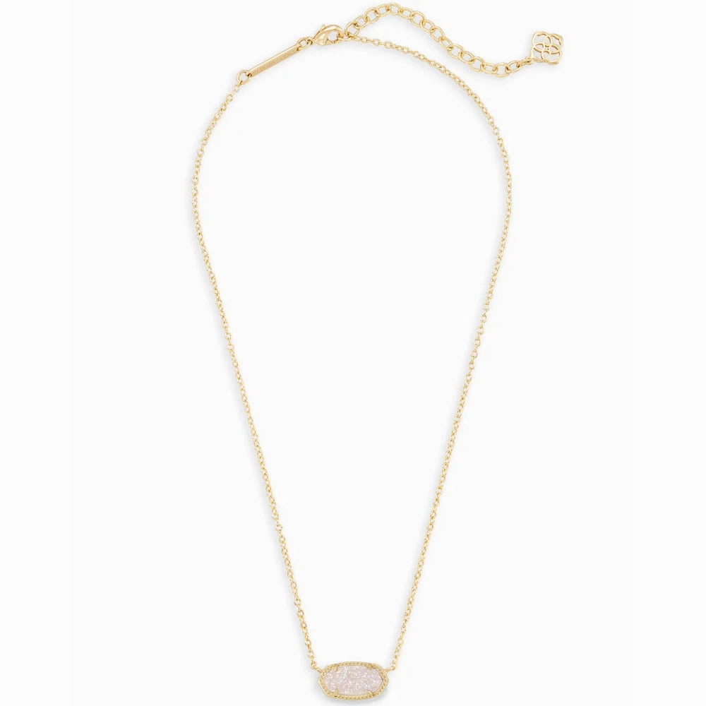 Kendra Scott Elisa Pendant Necklace in Iridescent Drusy