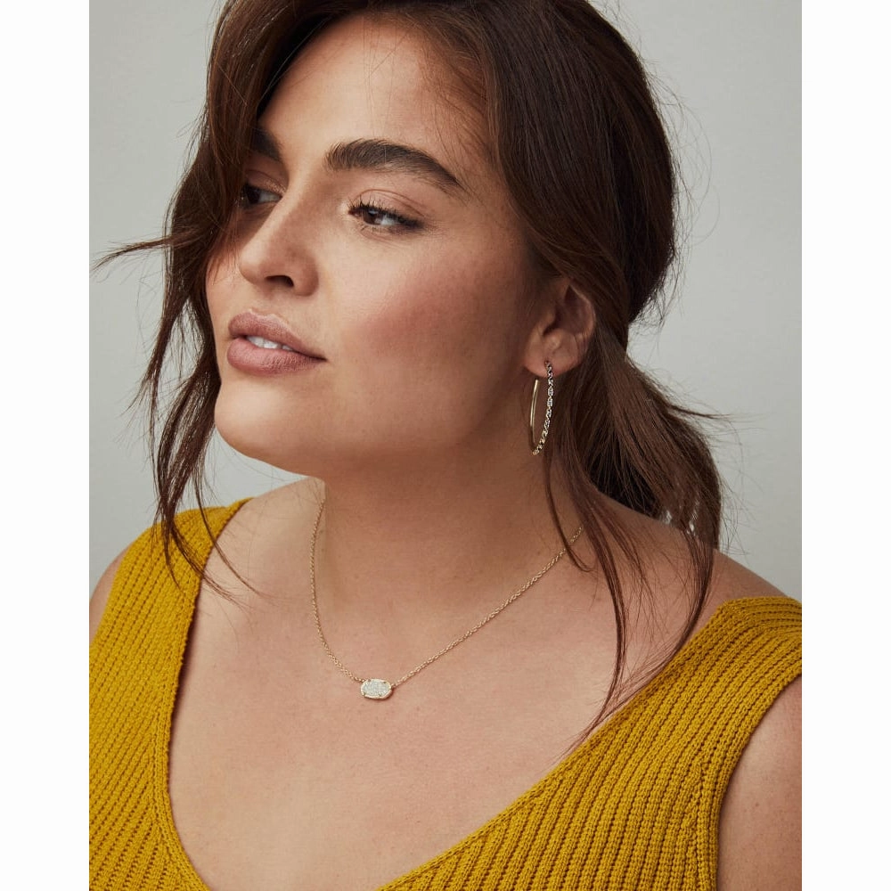 Kendra Scott Elisa Pendant Necklace in Iridescent Drusy