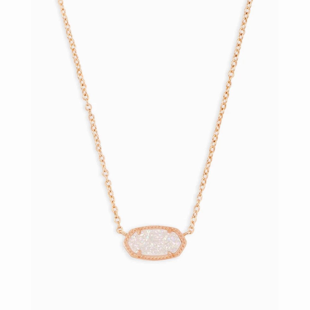 Kendra Scott Elisa Pendant Necklace in Iridescent Drusy