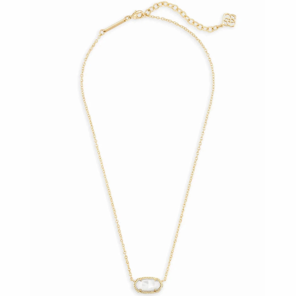 Kendra Scott Elisa Pendant Necklace in Ivory Mother of Pearl