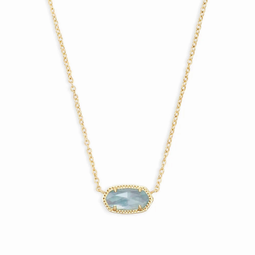 Kendra Scott Elisa Pendant Necklace in Light Blue Illusion