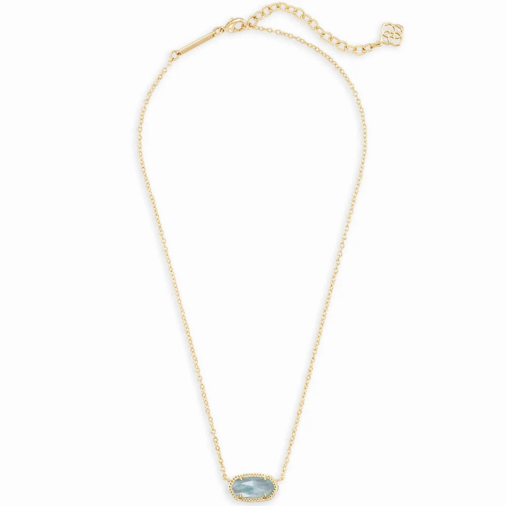 Kendra Scott Elisa Pendant Necklace in Light Blue Illusion