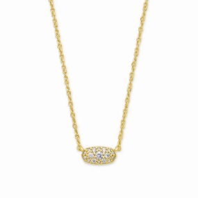 Kendra Scott Grayson Pendant Necklace in White Crystal