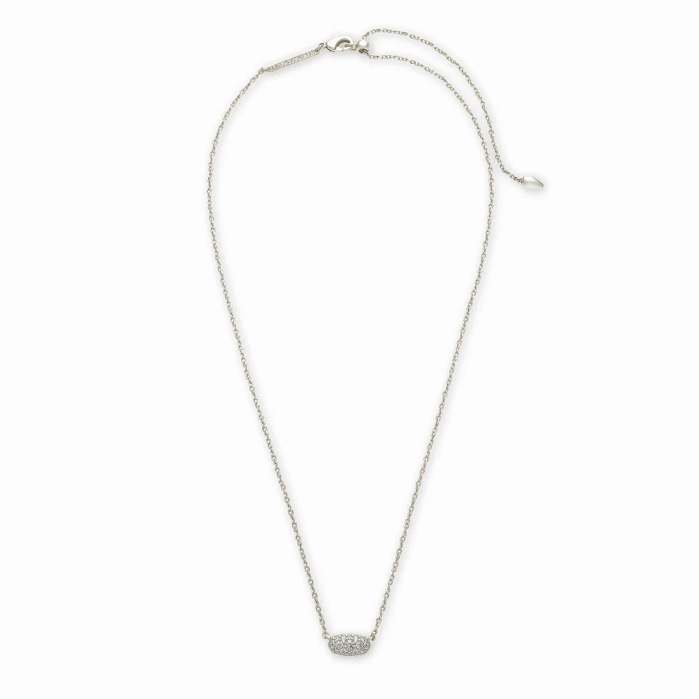 Kendra Scott Grayson Pendant Necklace in White Crystal