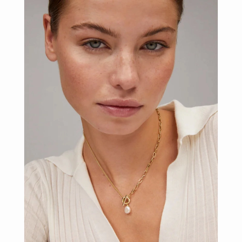 Kendra Scott Leighton Convertible Pearl Chain Necklace - Gold