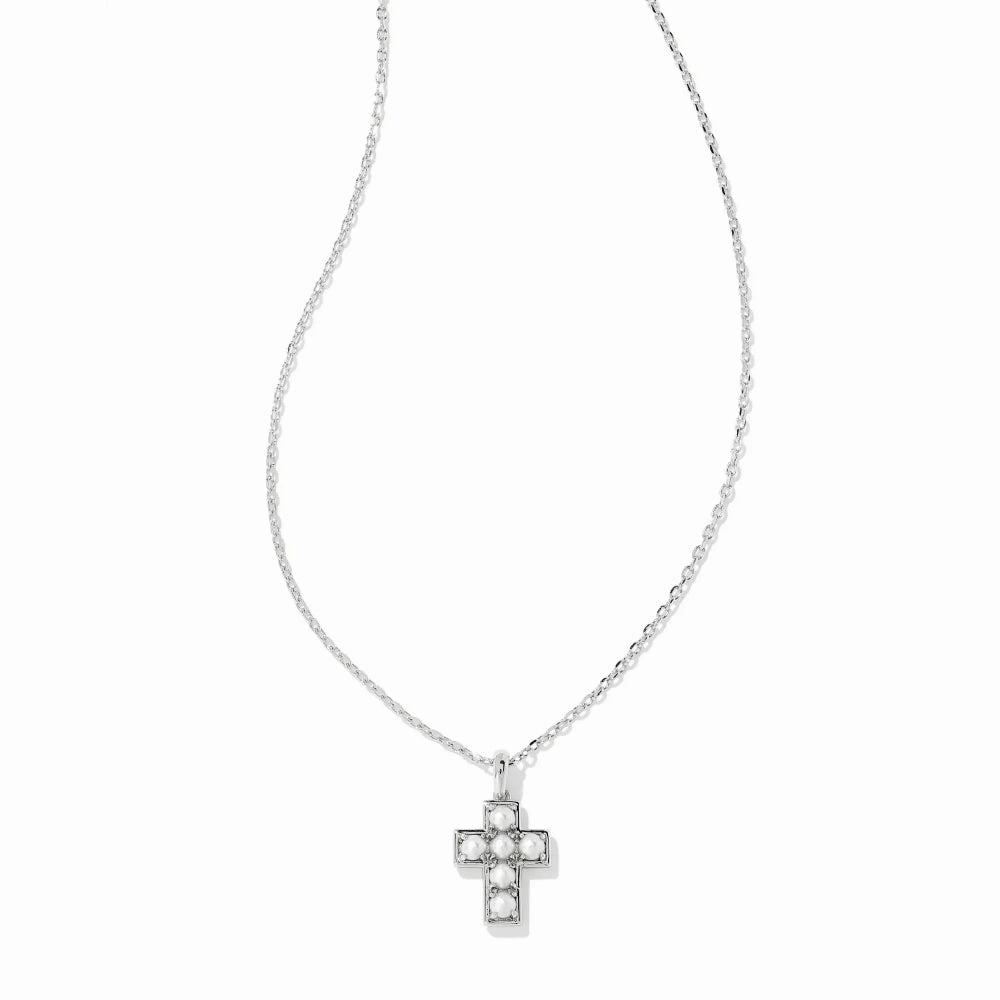 Kendra Scott Pearl Cross Short Pendant Necklace