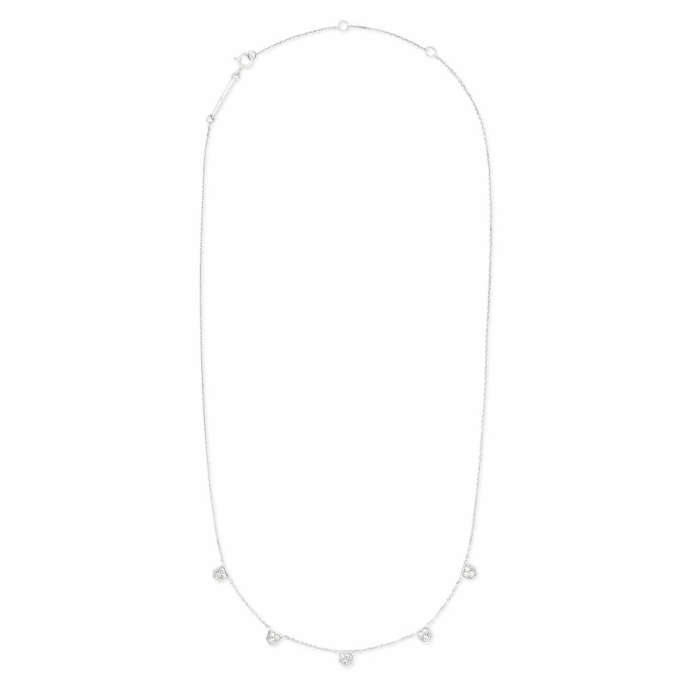 Kendra Scott Shannon 14k Gold Collar Necklace in White Diamond
