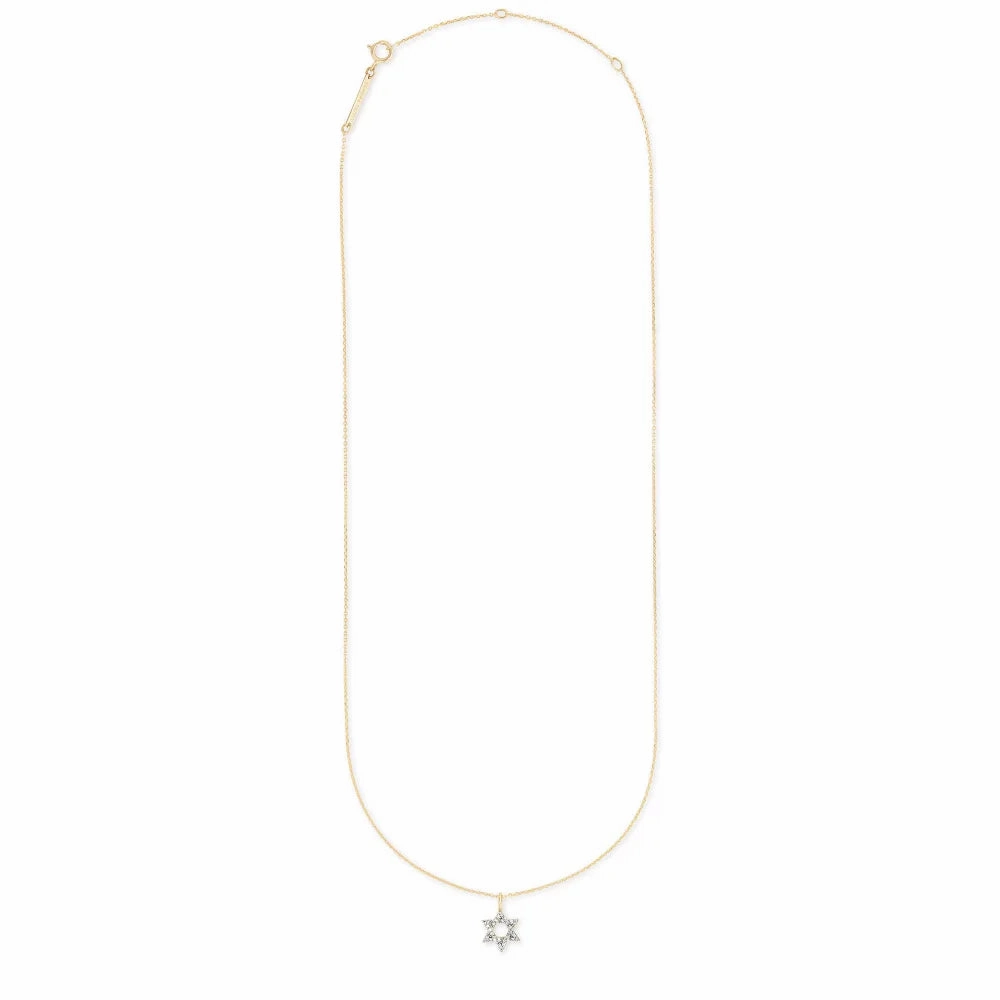 Kendra Scott Star of David 14k Gold Pendant Necklace in White Diamond
