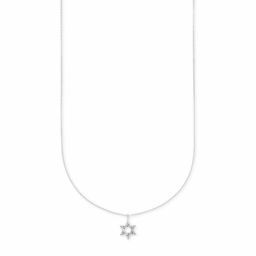 Kendra Scott Star of David 14k Gold Pendant Necklace in White Diamond