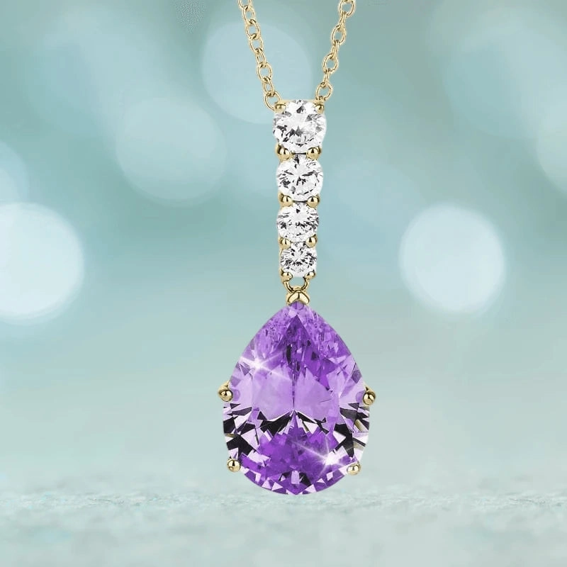 Lavender Pearshape Paradise Pendant